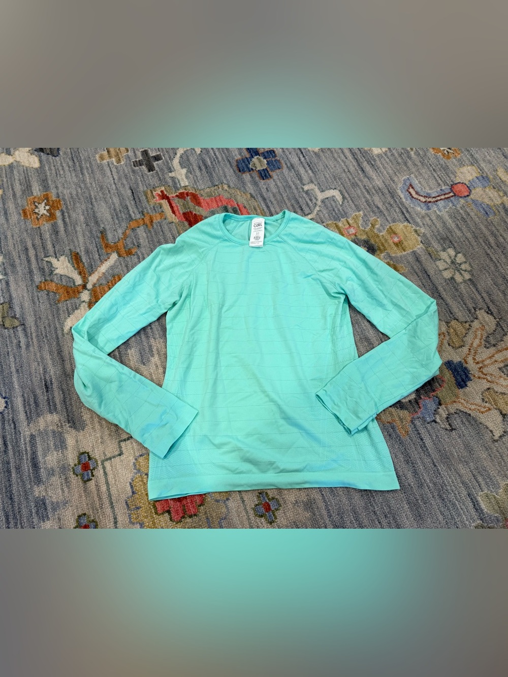 Athleta Girls Athletic Long Sleeve Mint Top size XL 14